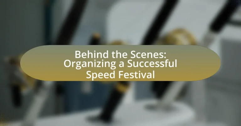 Behind the Scenes: Organizing a Successful Speed Festival