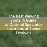 The Best Viewing Spots: A Guide to Optimal Spectator Locations at Speed Festivals