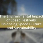 The Environmental Impact of Speed Festivals: Balancing Speed Culture and Sustainability