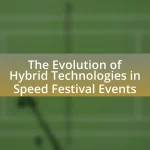 The Evolution of Hybrid Technologies in Speed Festival Events