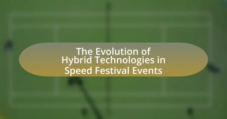 The Evolution of Hybrid Technologies in Speed Festival Events