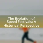 The Evolution of Speed Festivals: A Historical Perspective