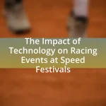 The Impact of Technology on Racing Events at Speed Festivals