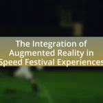 The Integration of Augmented Reality in Speed Festival Experiences
