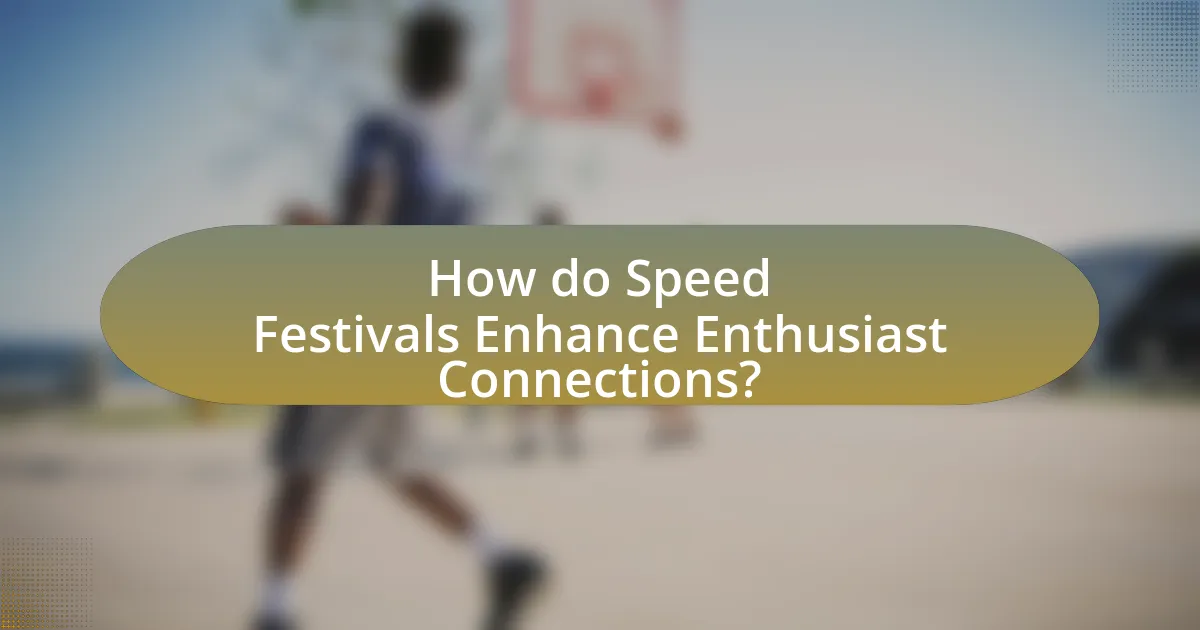 How do Speed Festivals Enhance Enthusiast Connections?