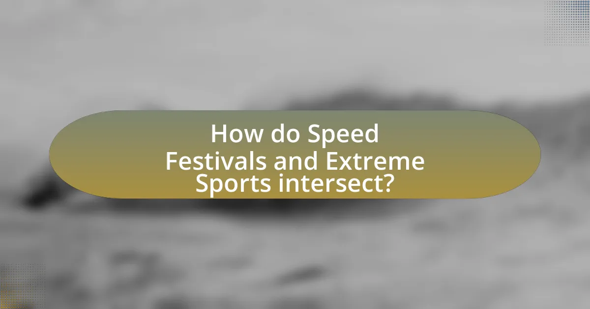 How do Speed Festivals and Extreme Sports intersect?