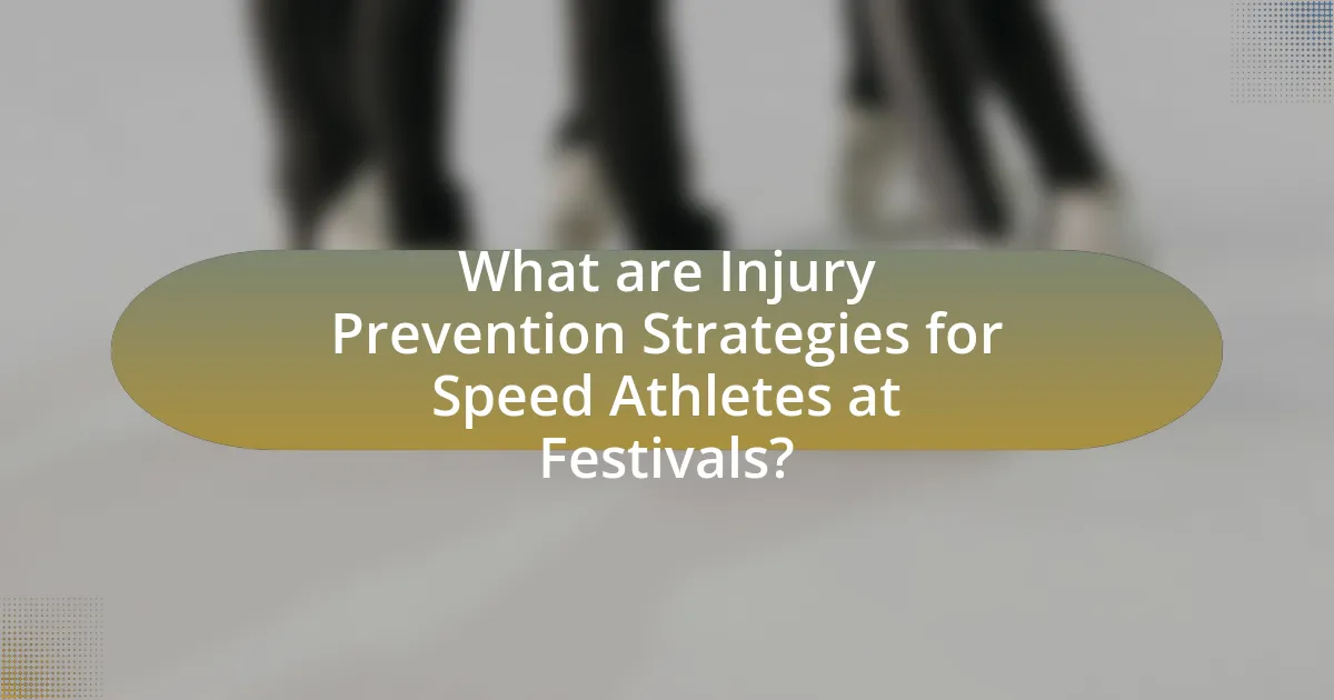What are Injury Prevention Strategies for Speed Athletes at Festivals?