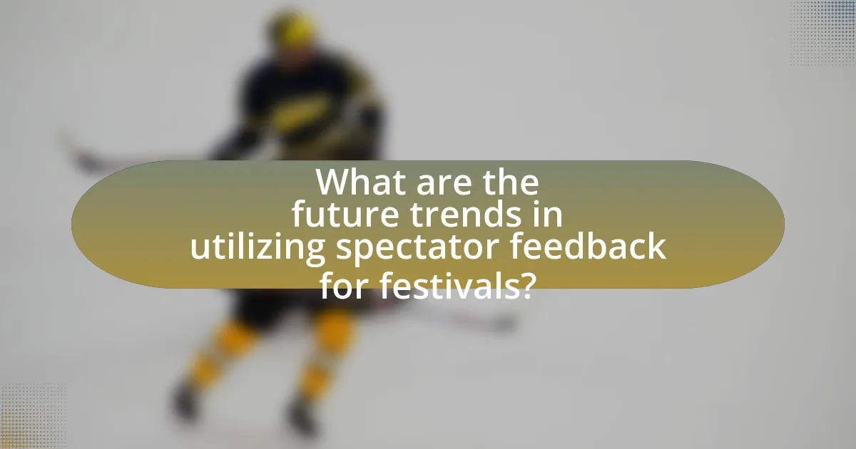 What are the future trends in utilizing spectator feedback for festivals?