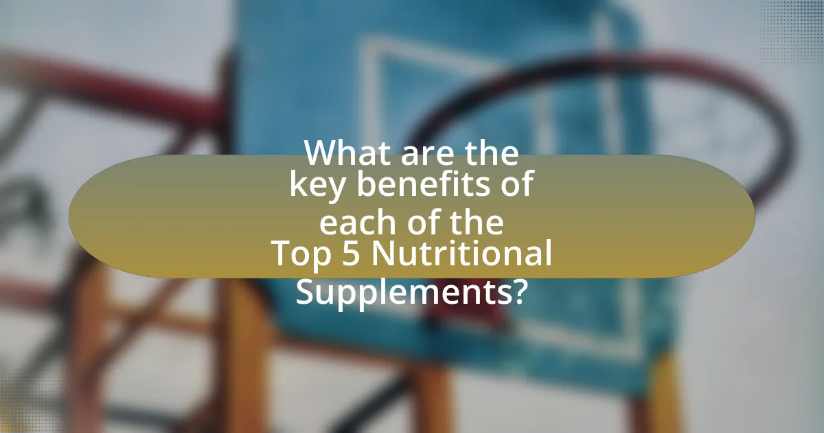 What are the key benefits of each of the Top 5 Nutritional Supplements?
