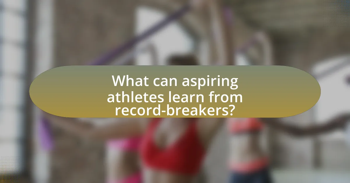 What can aspiring athletes learn from record-breakers?