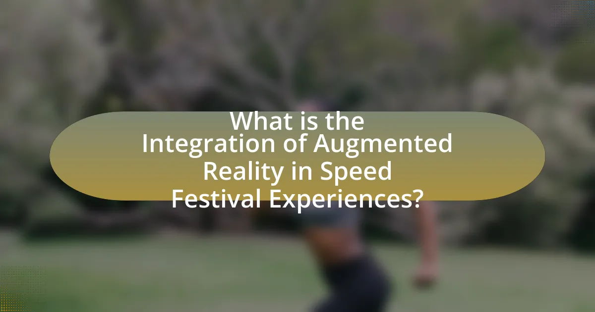 What is the Integration of Augmented Reality in Speed Festival Experiences?