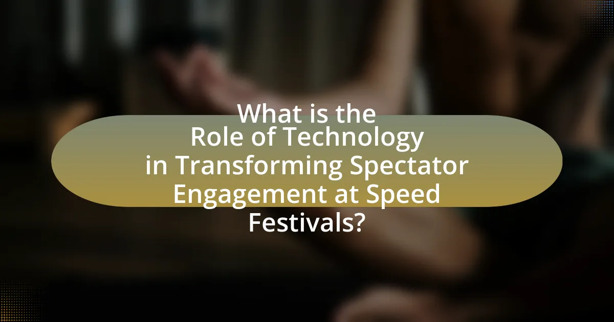 What is the Role of Technology in Transforming Spectator Engagement at Speed Festivals?